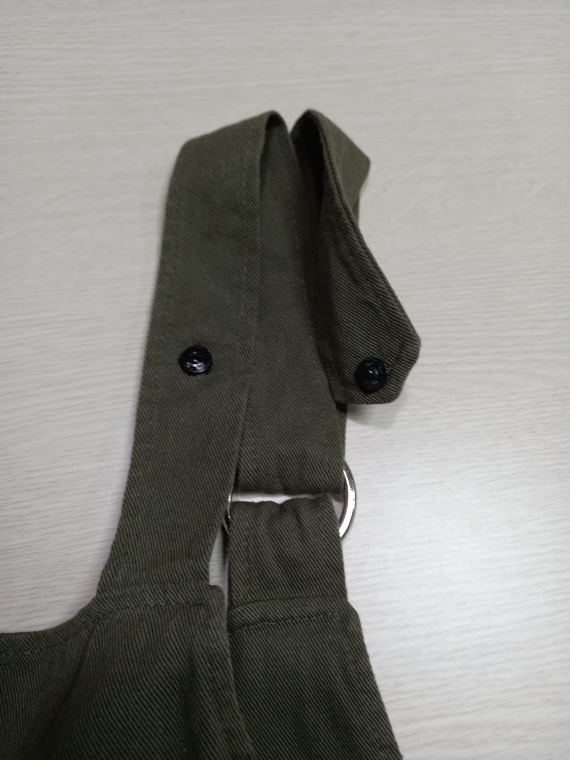 30- CLIP DENIM Kor 스판 멜빵 데님 카키 30-242 상품이미지5