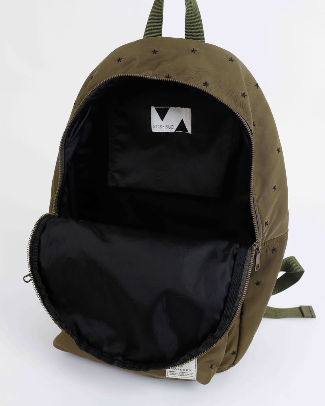 [ROSE BUD] 올리브컬러 스타 자수 나일론 백팩 상품이미지10