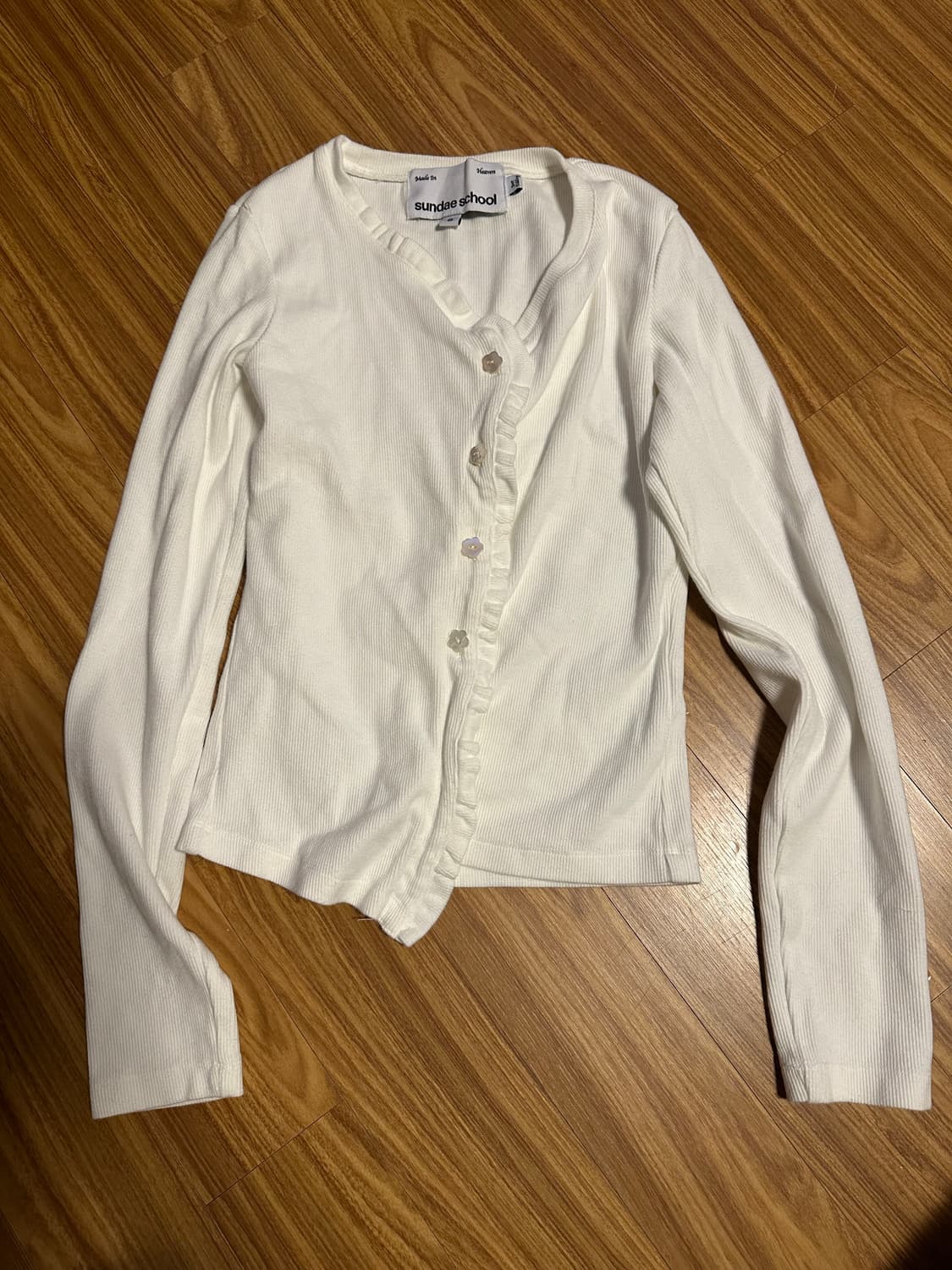 Sundae School 화이트 가디건 (s) 상품이미지1