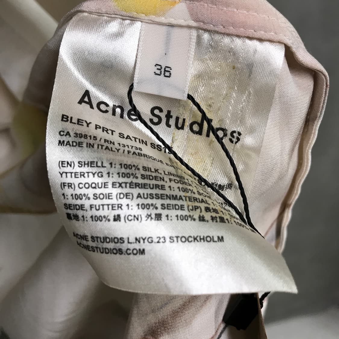 아크네스튜디오 실크 셔츠 원피스 36 상품이미지5