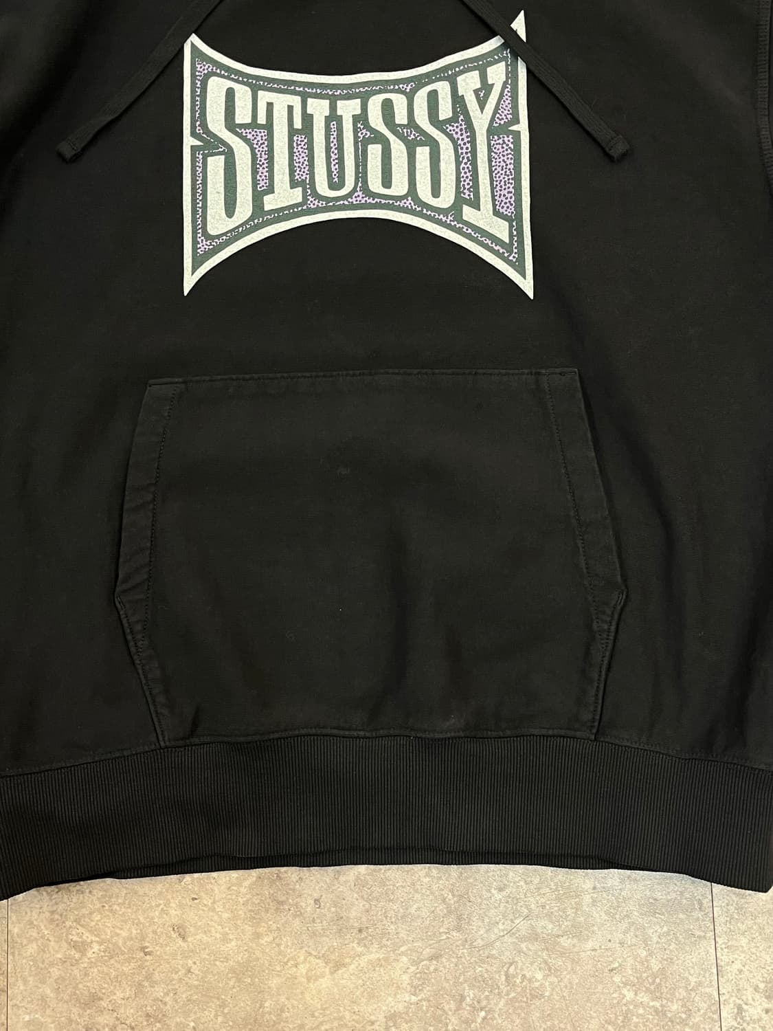 스투시 챔피언 피그먼트 다이드 기모 후드티 블랙 XL #csz2191  상품이미지6