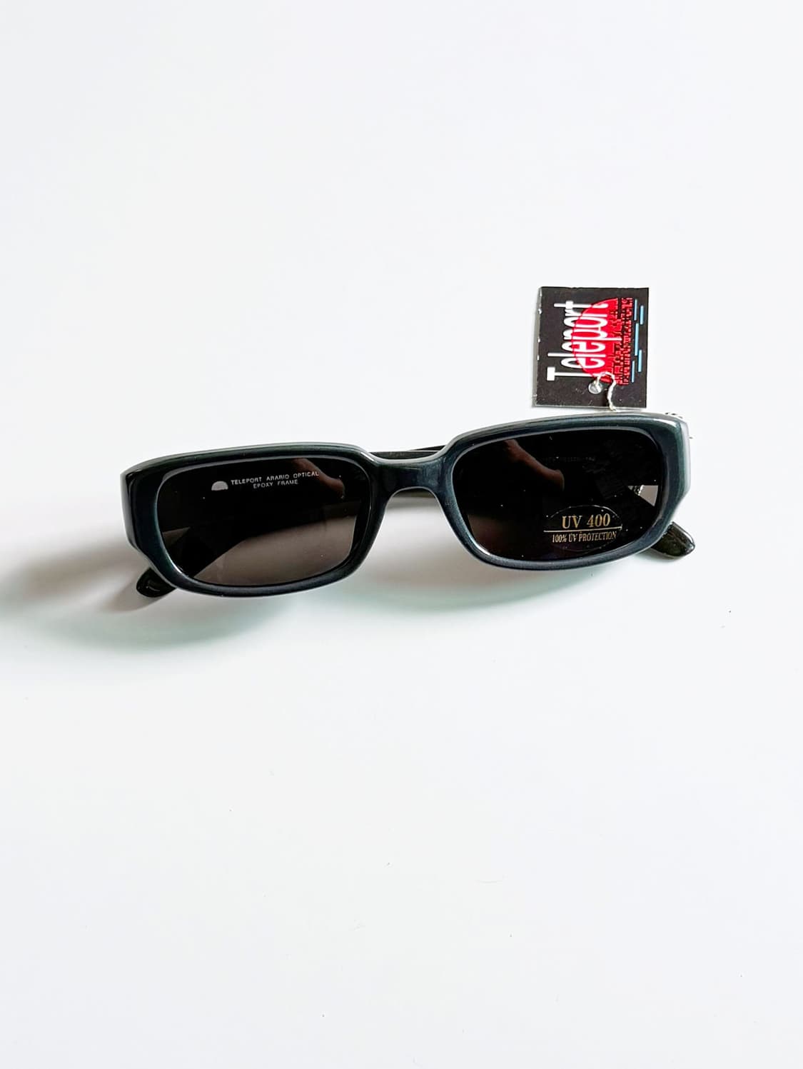 90s TELEPORT 딥그린 볼드 스퀘어 빈티지 선글라스 상품이미지1