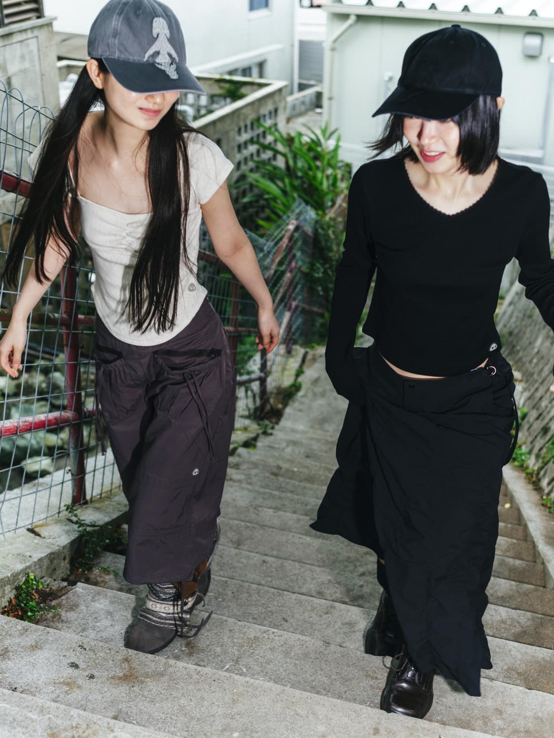 코이세이오 레이스 와플 롱슬리브 블랙 상품이미지3