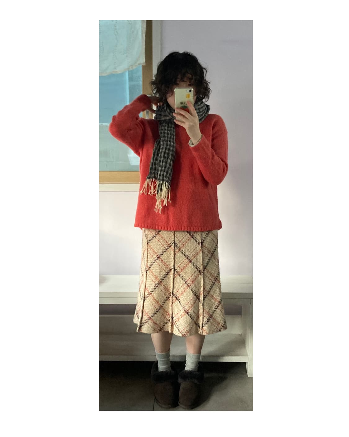 니코앤드 코랄색 울100 니트 상품이미지4