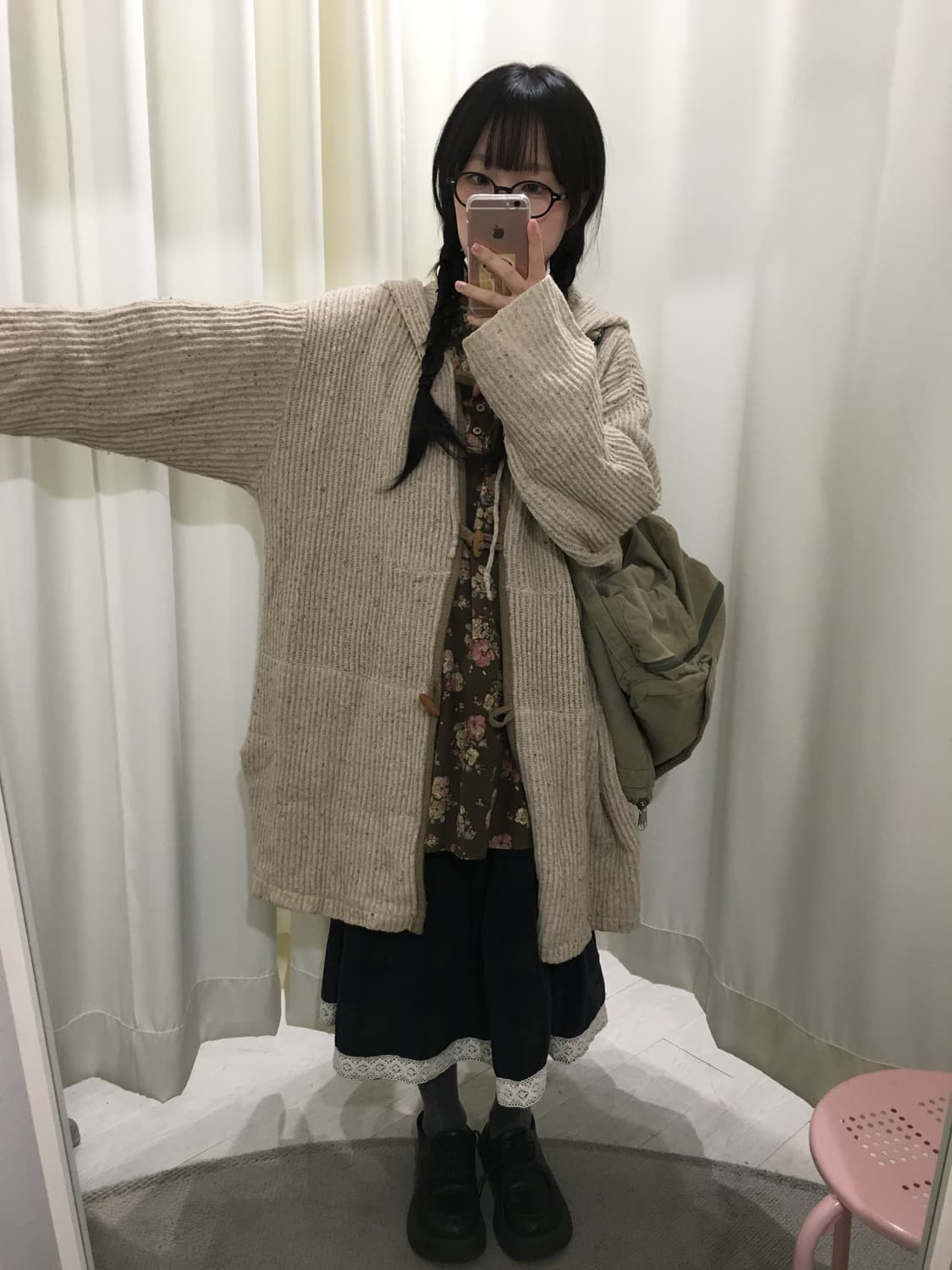 후드 더플 가디건 상품이미지2