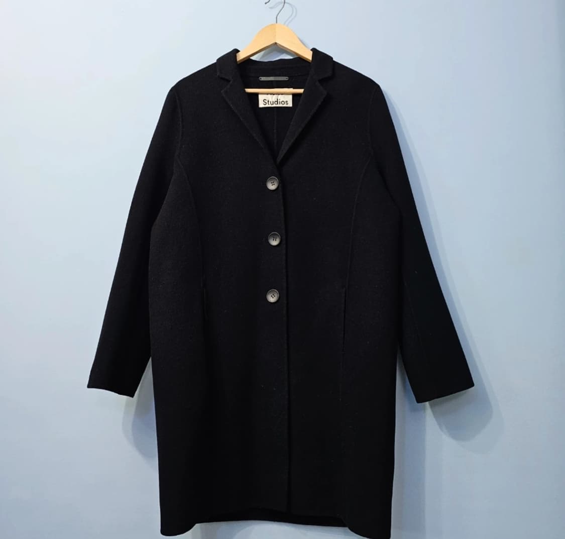 아크네 스튜디오 블랙 오버핏 캐시미어 코트 ~~55반 상품이미지1