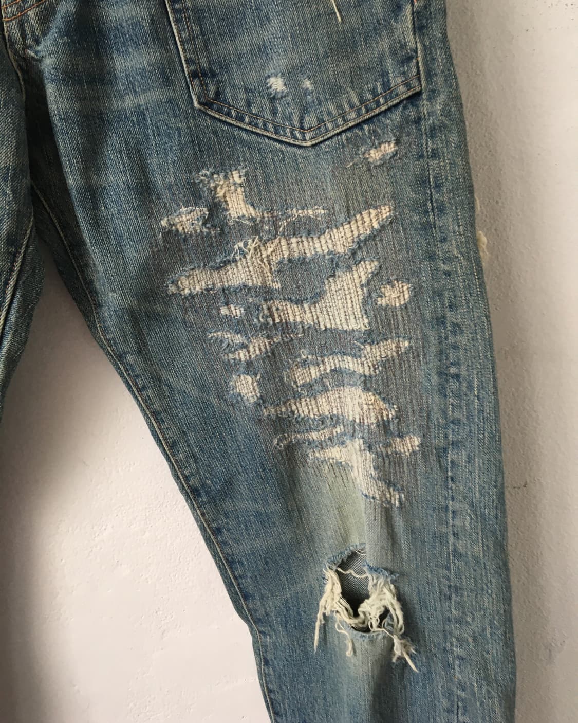 Damage point denim pants 상품이미지4
