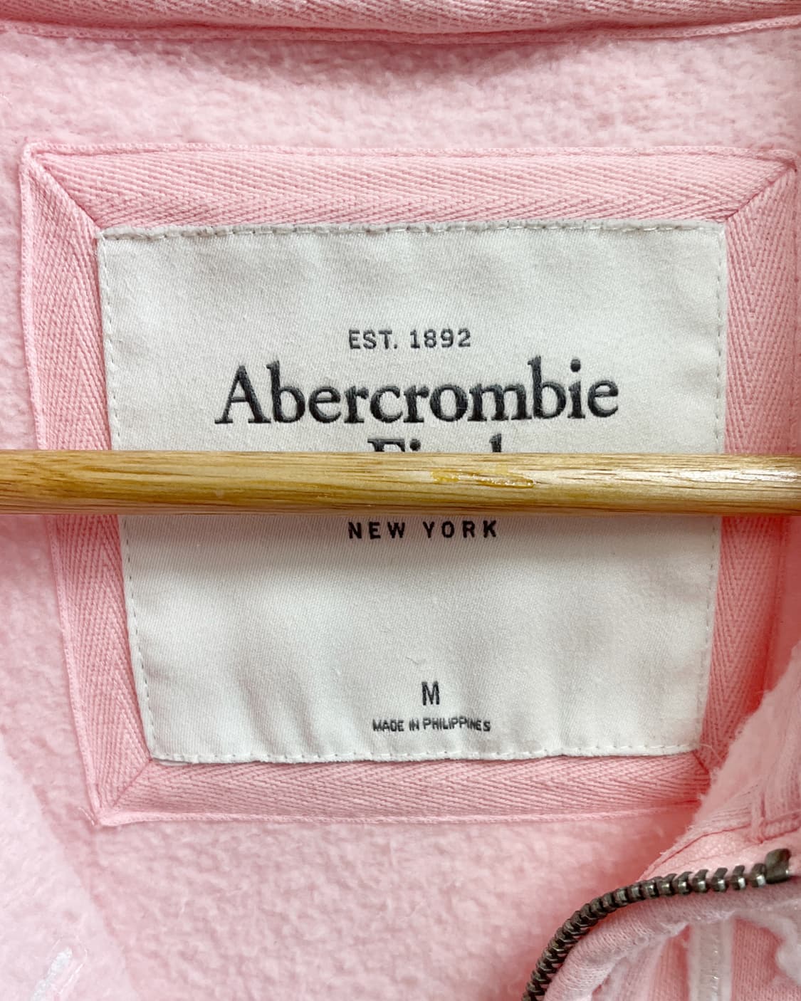 아베크롬비 아치로고 핑크 후드집업 상품이미지7