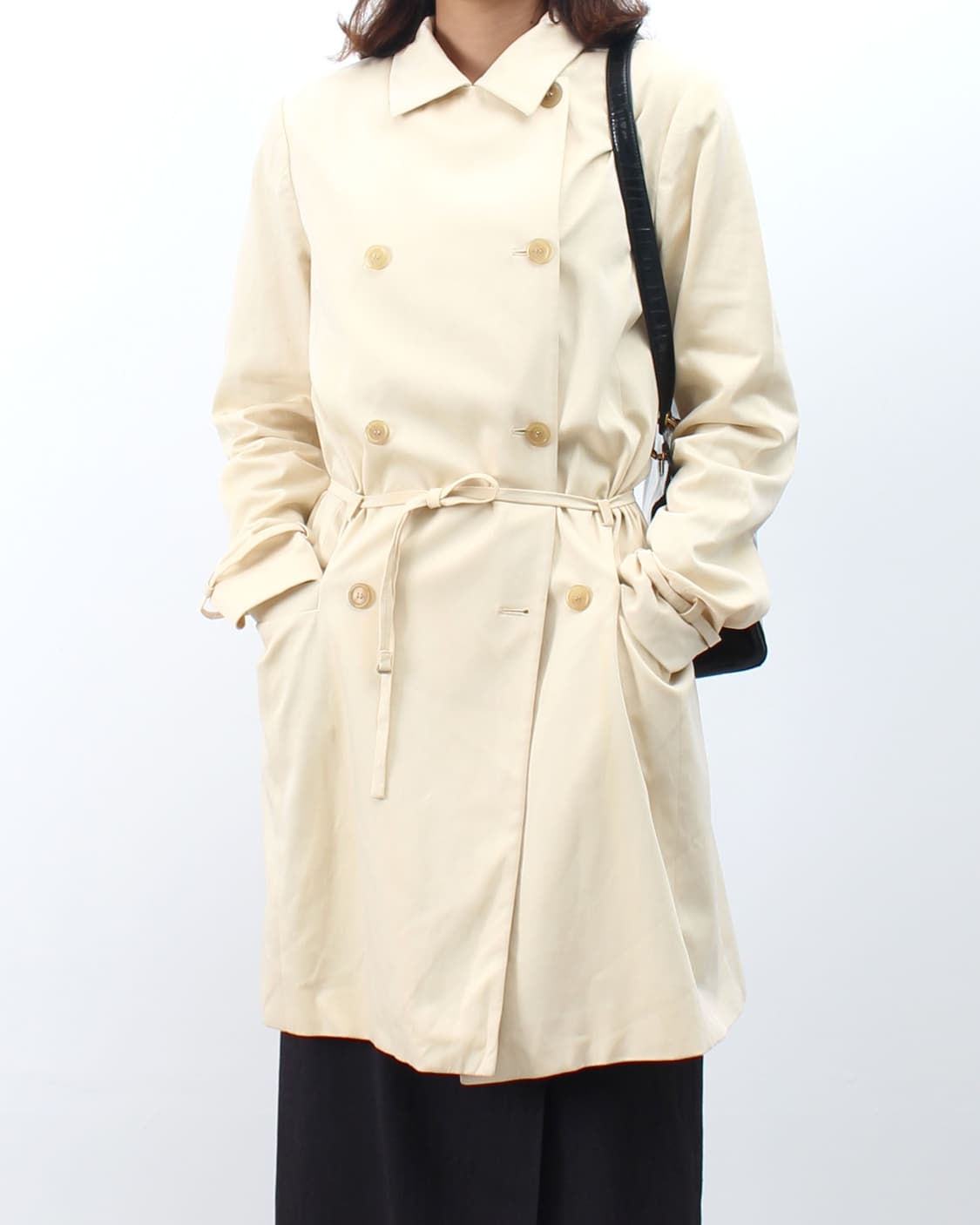 휴고보스 Boss 베이지 아이보리 스트랩 트렌치 코트 자켓 상품이미지10