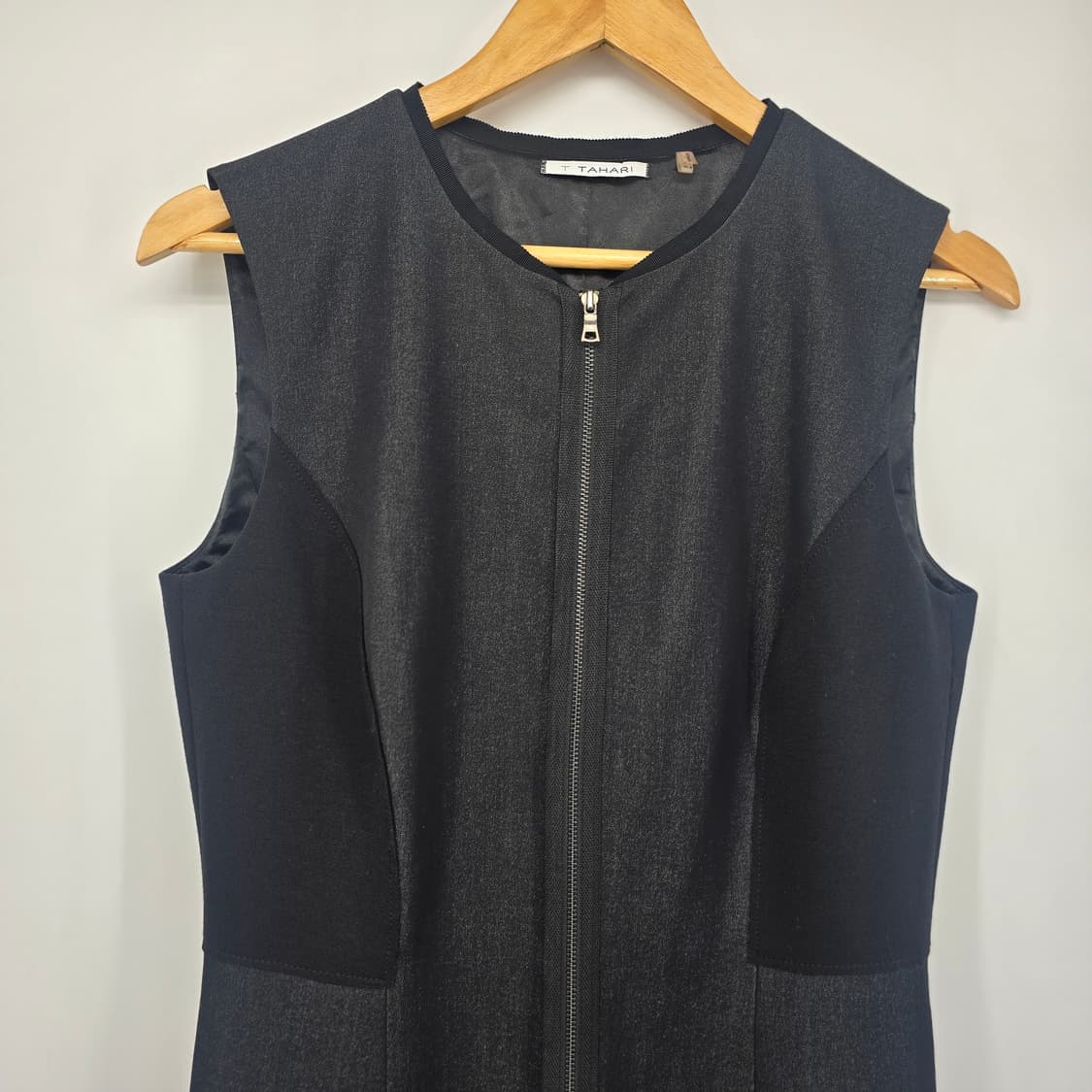 TAHARI 블랙 롱 원피스 지퍼 스타일 상품이미지2