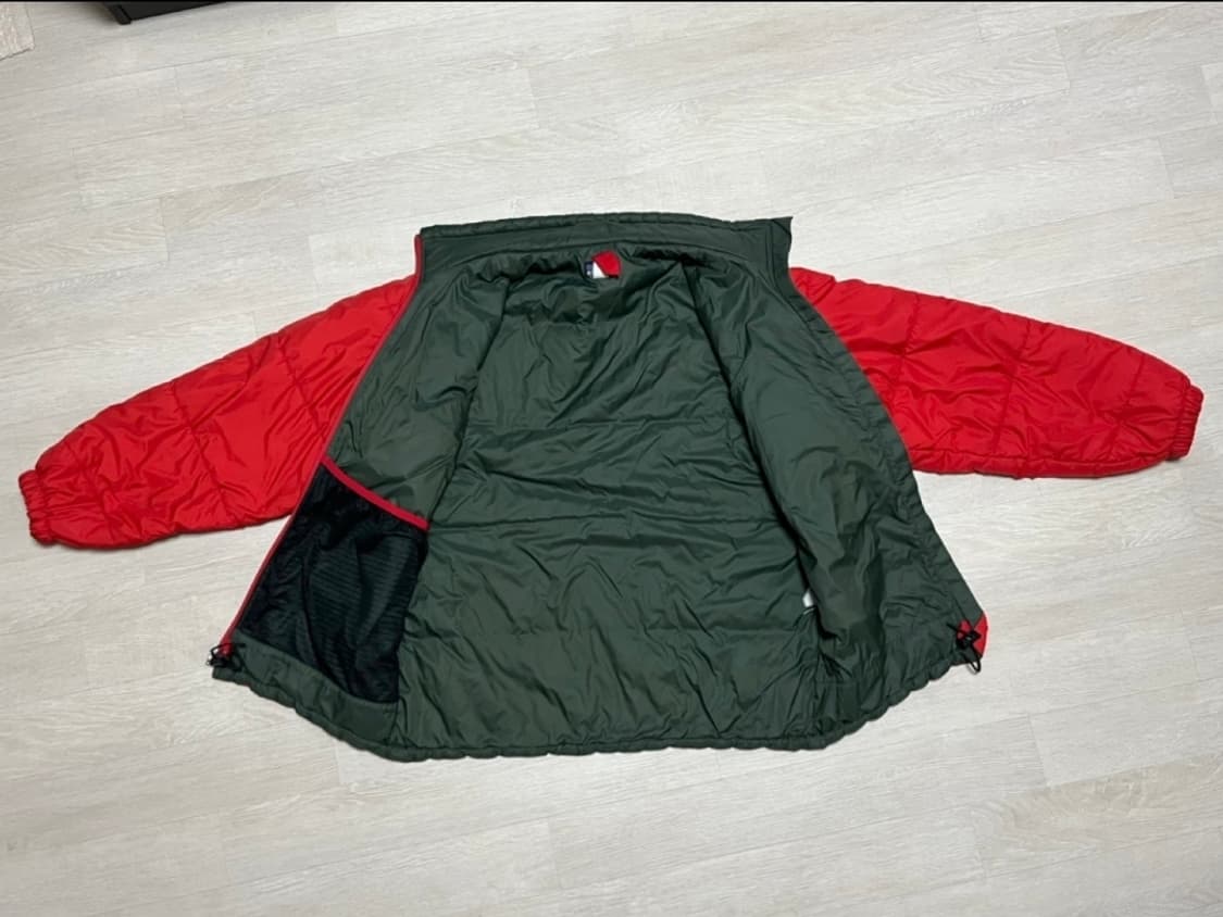 파타고니아 레드/카키 패딩 자켓 퍼프 s 100 상품이미지3