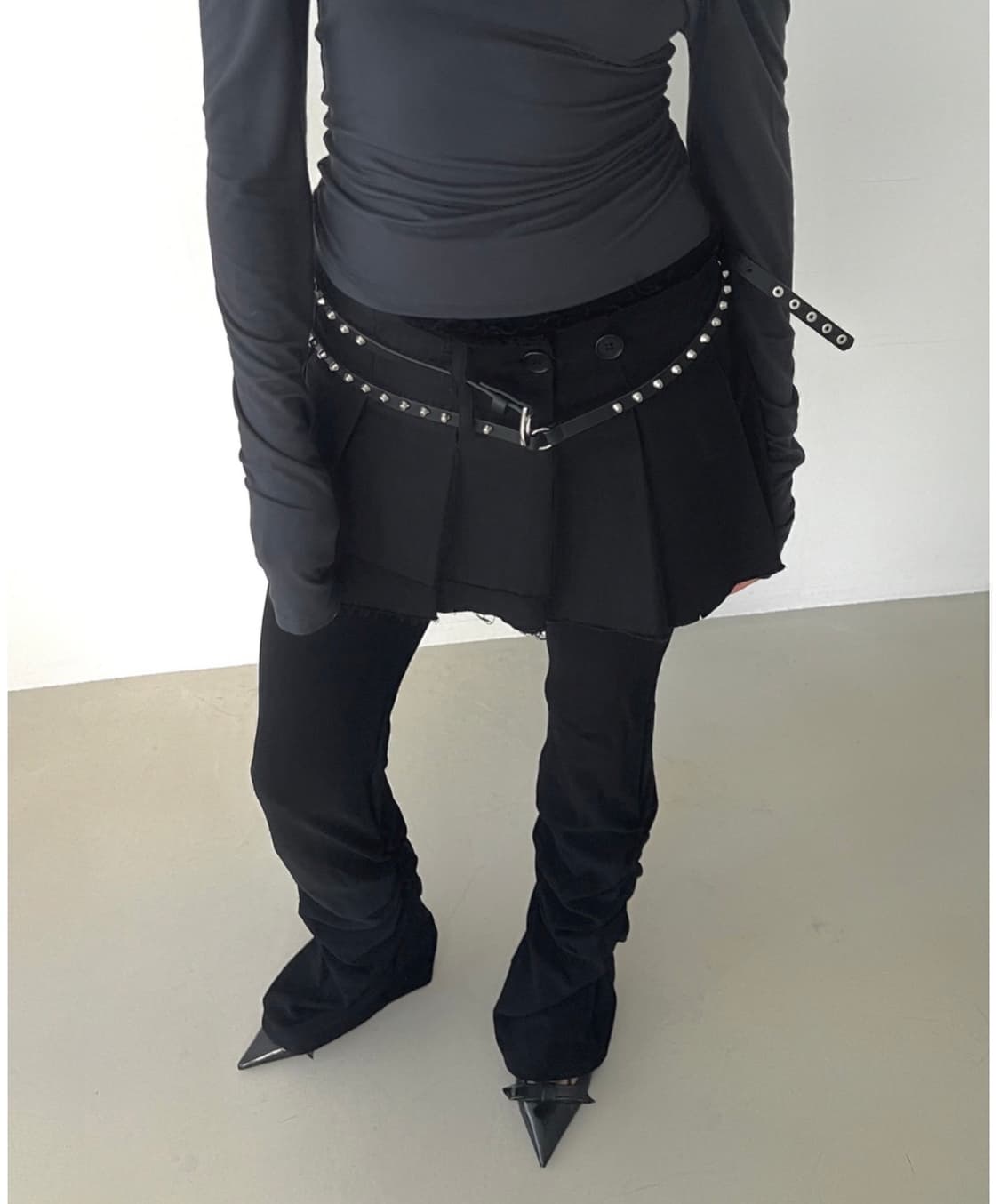 택포)새상품)peyote 미니 랩 스커트 상품이미지3