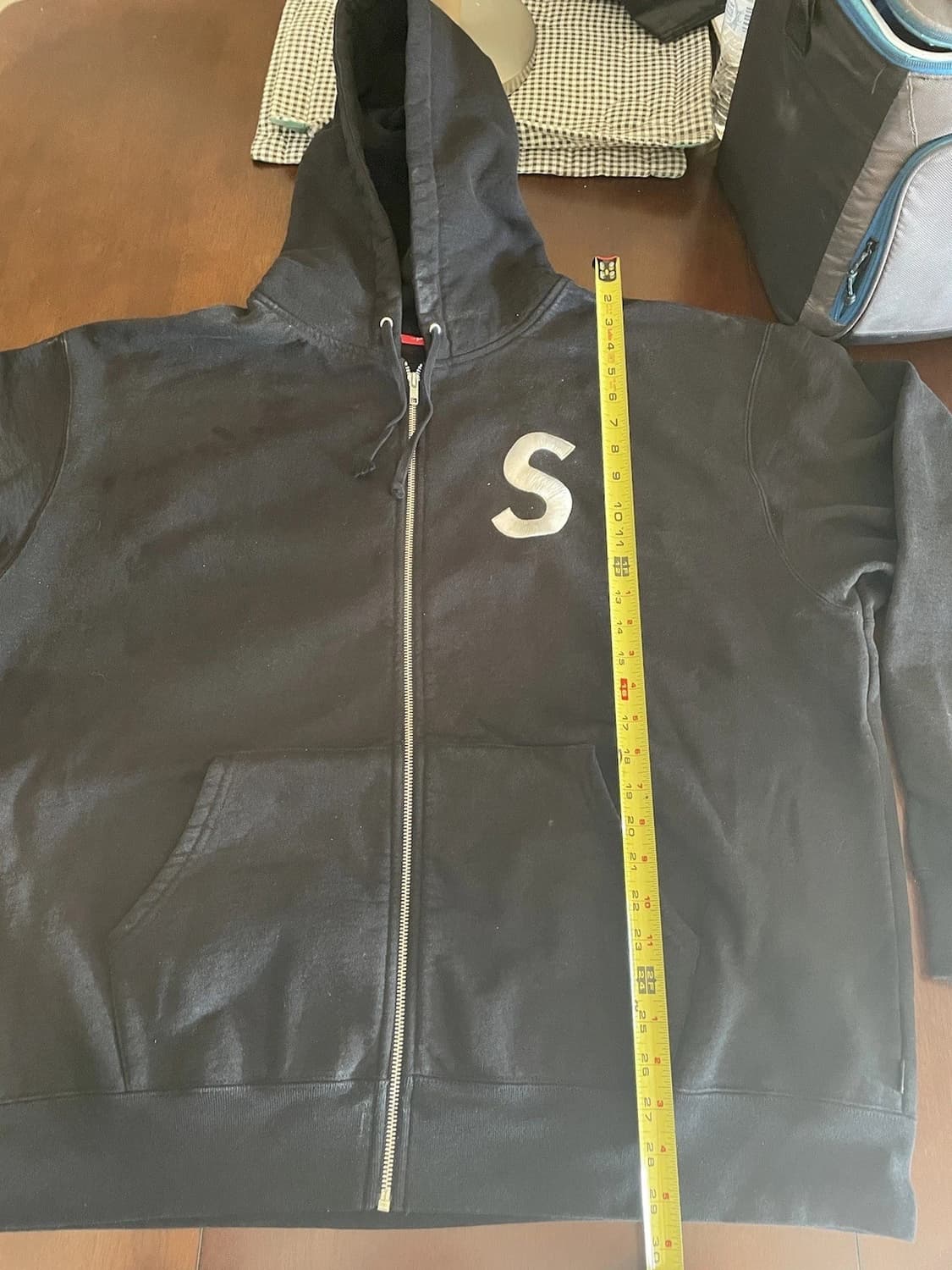 (공홈구매정품) 슈프림 S로고 후드집업 블랙 2XL 상품이미지2