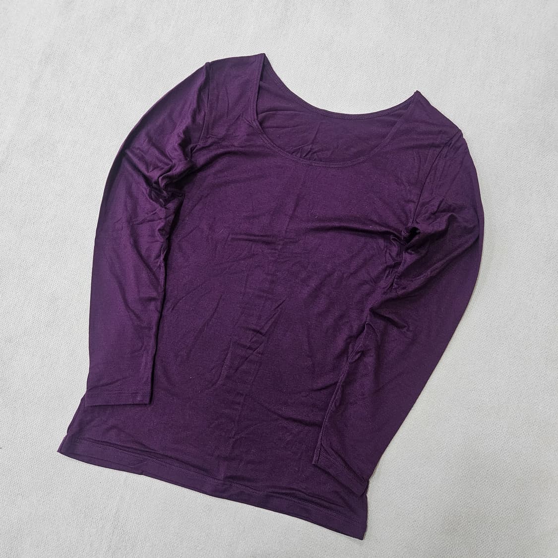 S 유니클로 히트텍 스쿱넥 롱슬리브 0402Y 상품이미지1