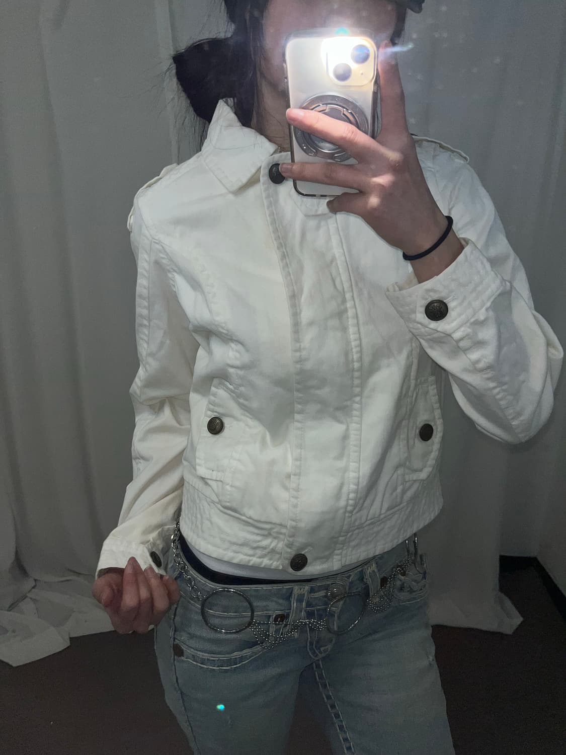 00‘s 화이트 코튼 자켓 상품이미지4