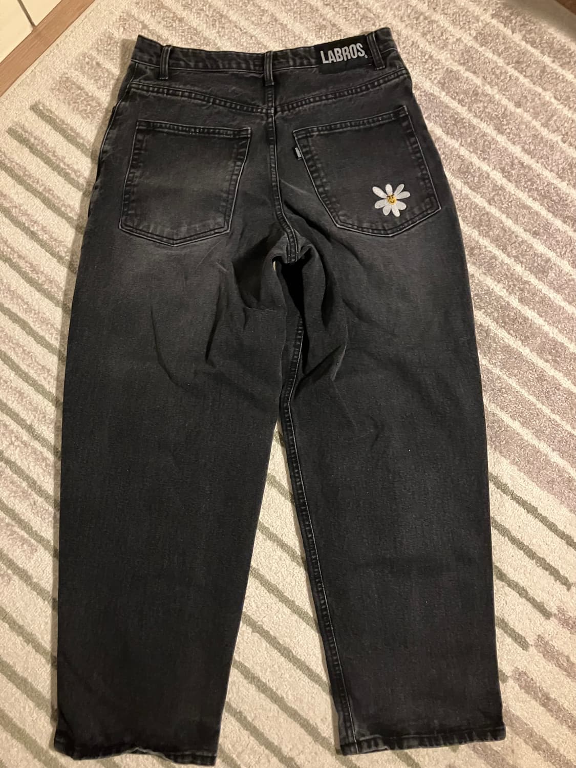 라브로스 데이지 베기 진 흑청데님 바지 S 상품이미지4