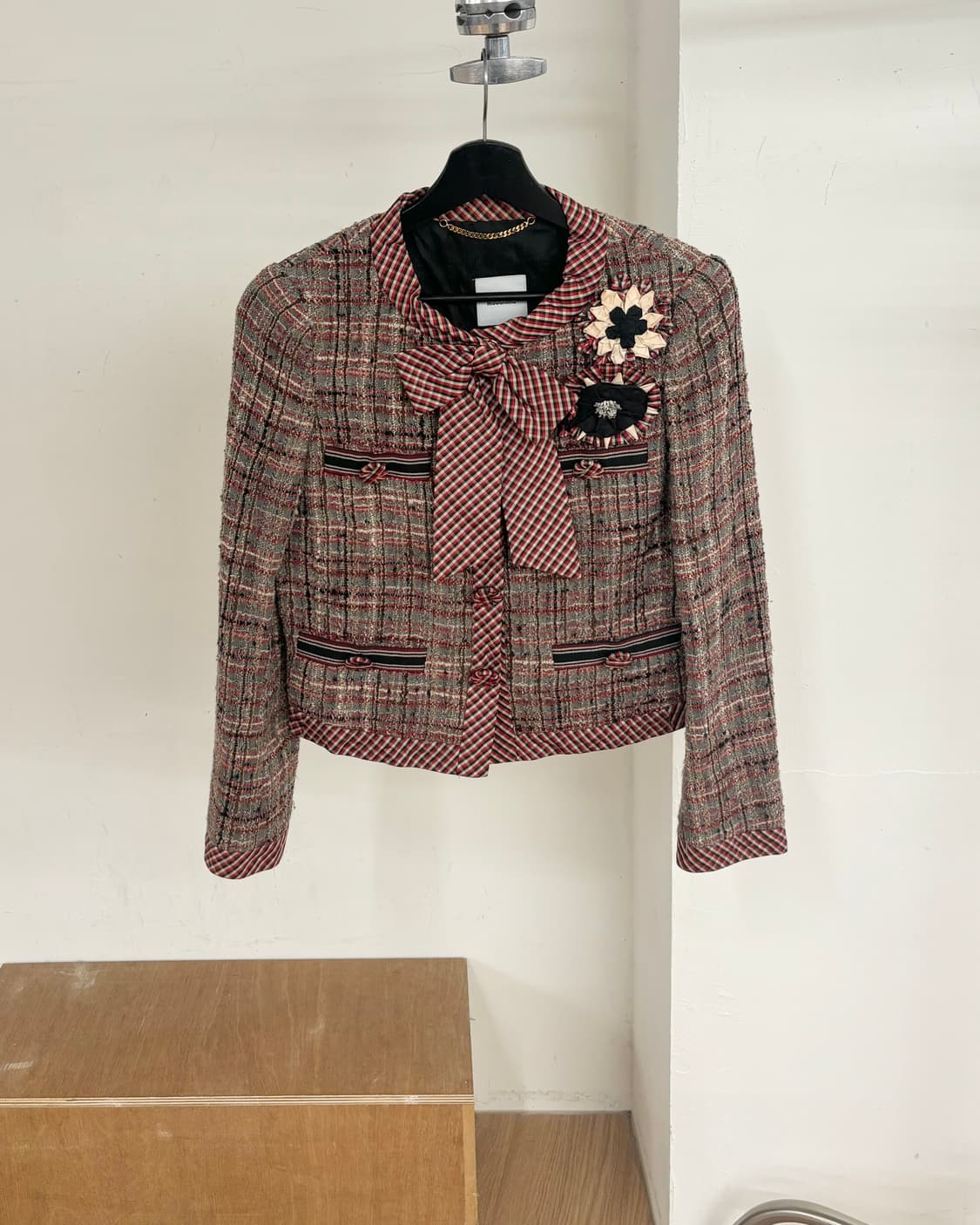 모스키노 리본 트위드 자켓 상품이미지1