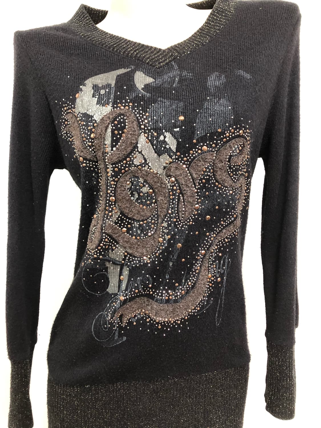 love lettering glitter knit dress 상품이미지4