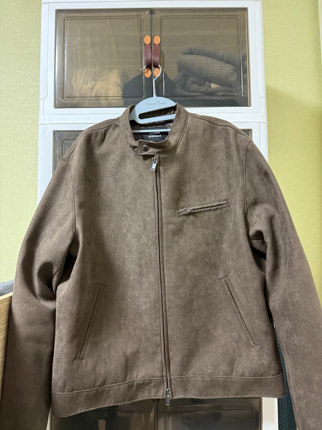 무탠다드 신세틱 스웨이드 레이서 자켓 (브라운) 상품이미지3