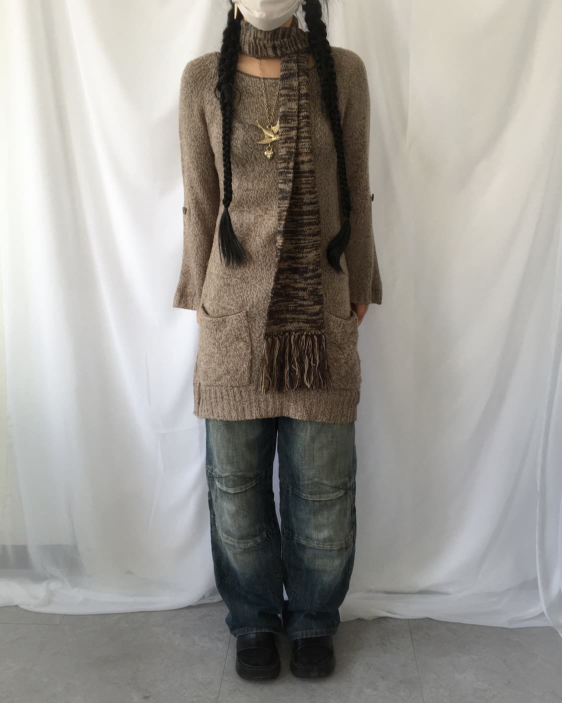 Knit long onepiece 상품이미지1