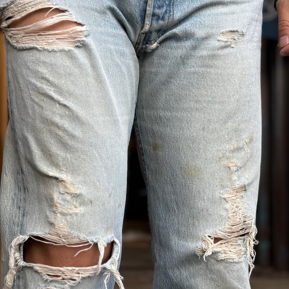 90's 리바이스 501xx 데미지 데님 팬츠 34 상품이미지8