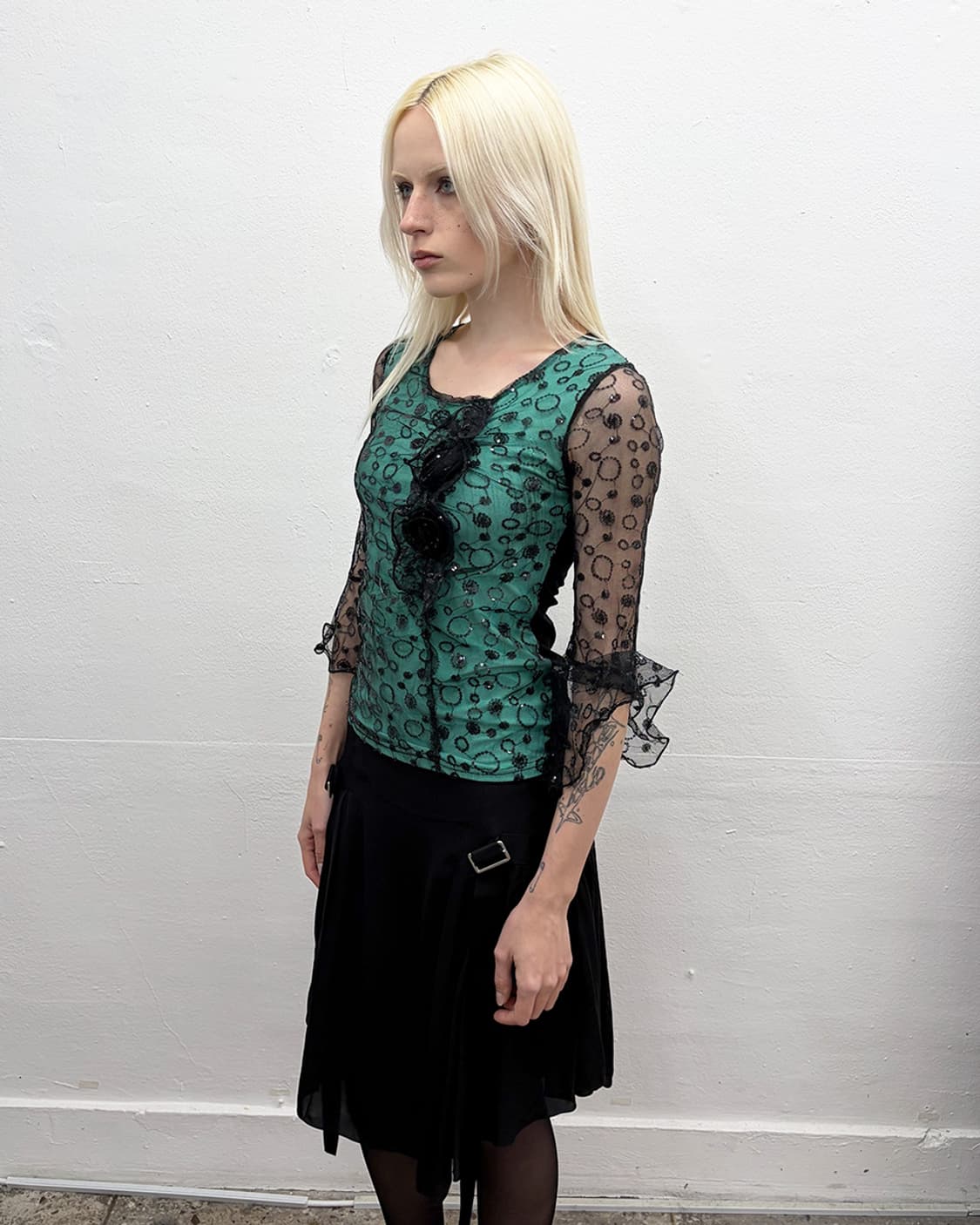 빈티지 플로럴 레이스 탑 상품이미지3