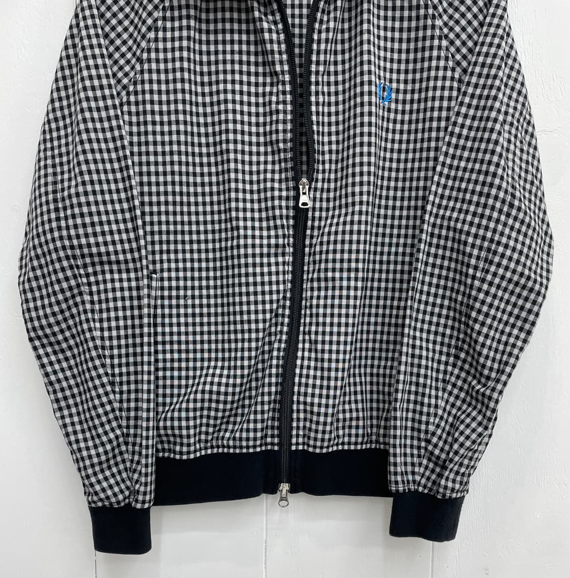 프레드페리(FRED PERRY) 월계수 로고 깅엄 체크 집업 자켓 상품이미지5
