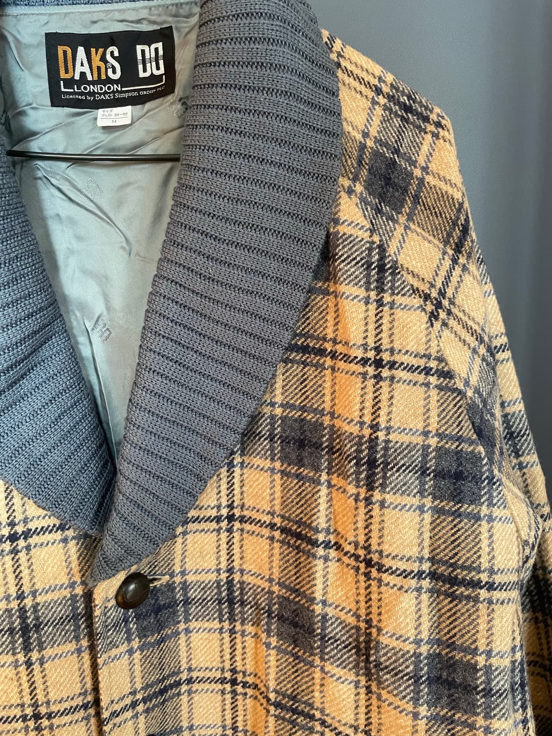 닥스 80s 90s 빵단추 너디 클래식 모 체크 가디건 상품이미지4