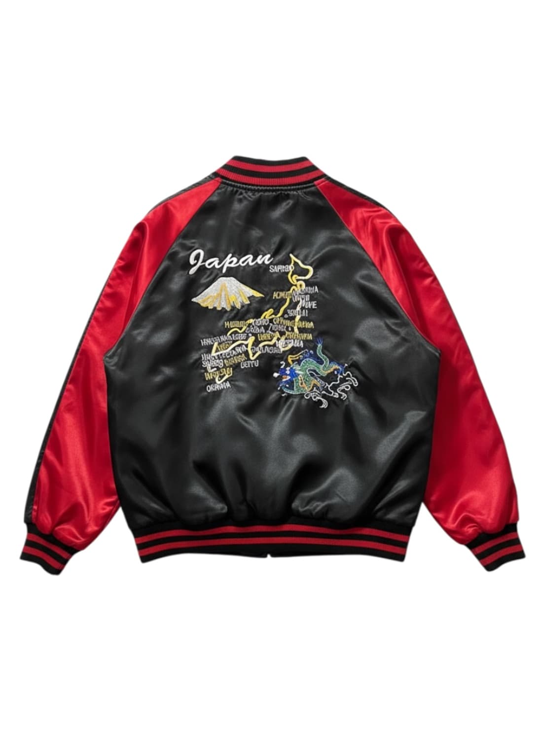 Japanese Oriental Dragon x Map  Sukajan  상품이미지1