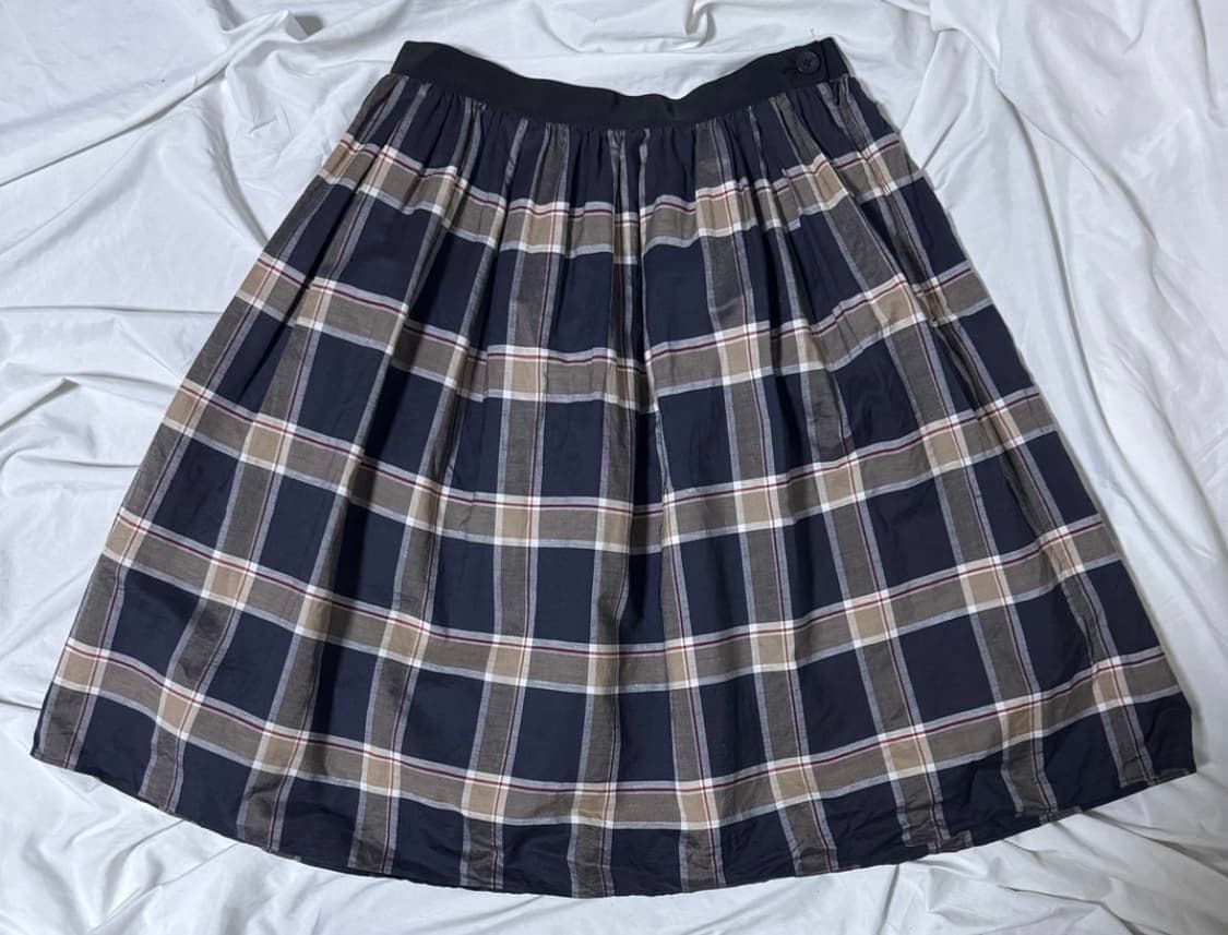 마가렛호웰 체크 플레어 스커트 상품이미지1