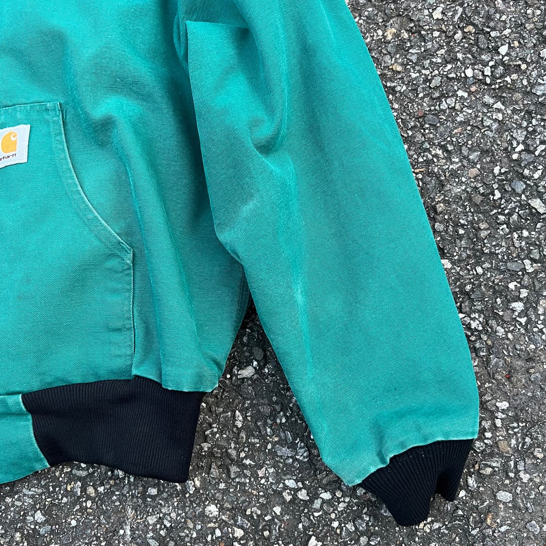 칼하트 후드 워크 자켓 에메랄드 90s 상품이미지5