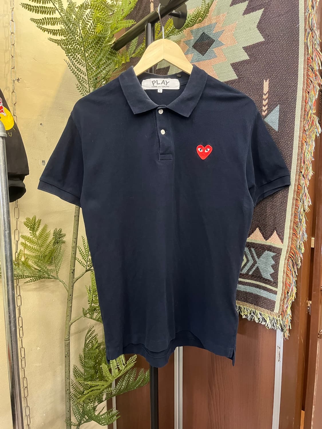 꼼데가르송 레드 하트 와펜 반팔 카라티 #csz699 상품이미지1