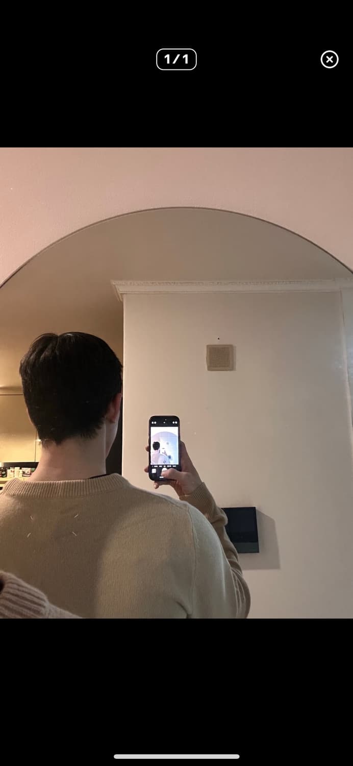 메종 마르지엘라 스티치 캐시미어 울 블렌드 완장 니트 L사이즈 판매 상품이미지7