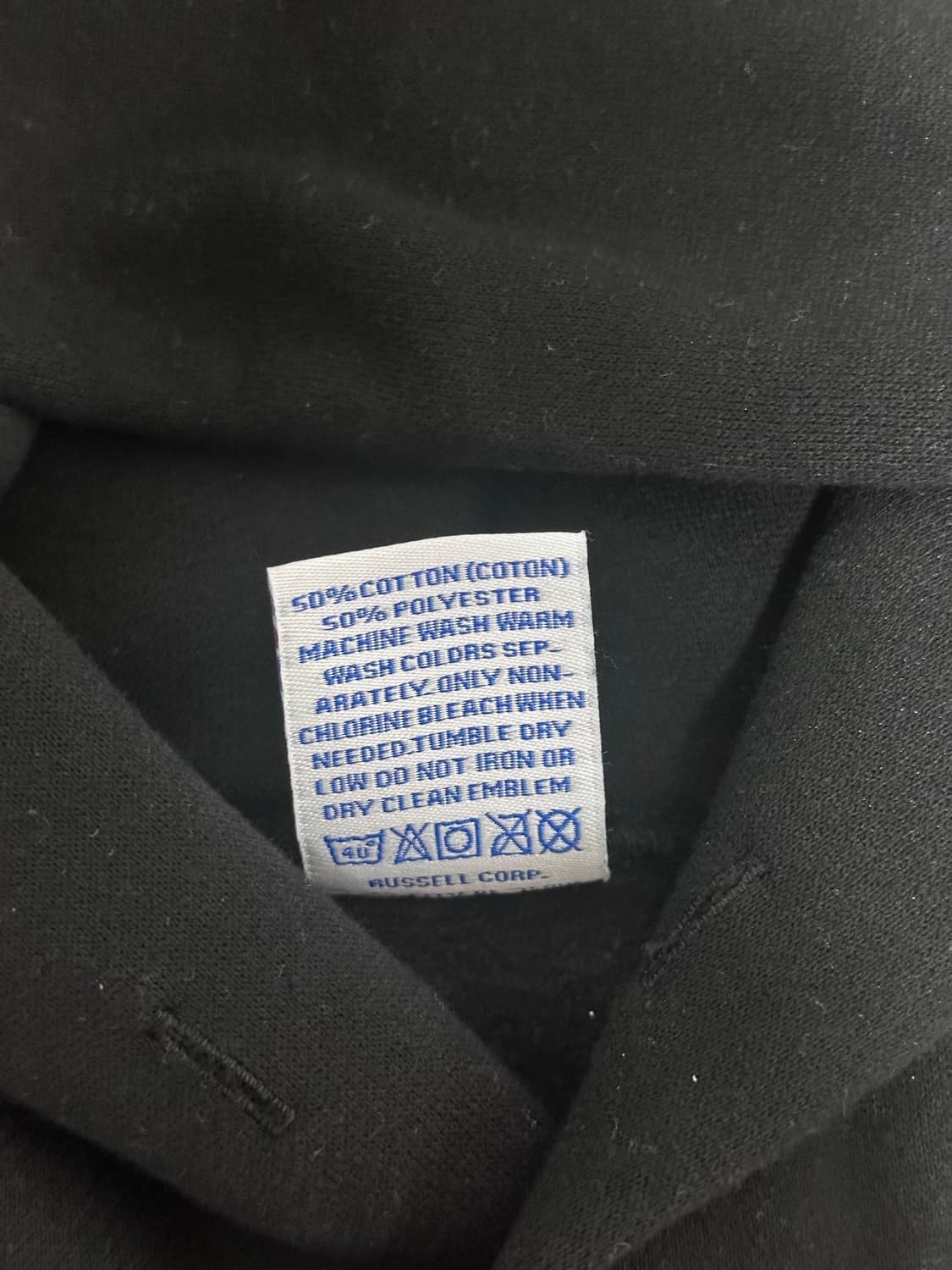 [ L ] 러셀 후드티 블랙 상품이미지4