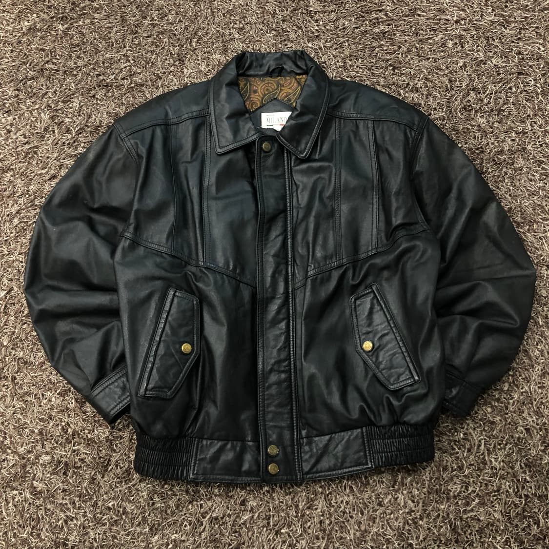 빈티지 소가죽 봄버 레더 가죽 자켓 상품이미지1