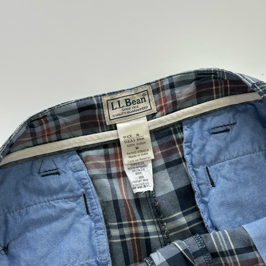 LLBEAN 아메카지 체크 쇼츠 상품이미지3
