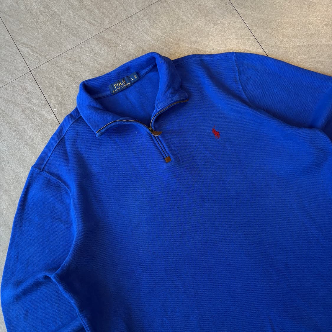 폴로 정품 블루 반집업 니트  상품이미지2