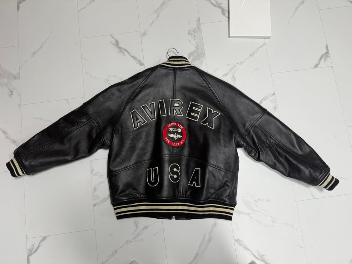 아비렉스 레더 바시티 자켓 L 상품이미지2