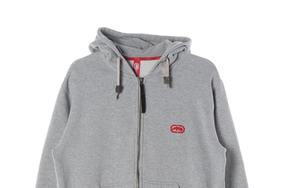 에코 언리미티드 빅로고 그레이 후드 집업 M 상품이미지3