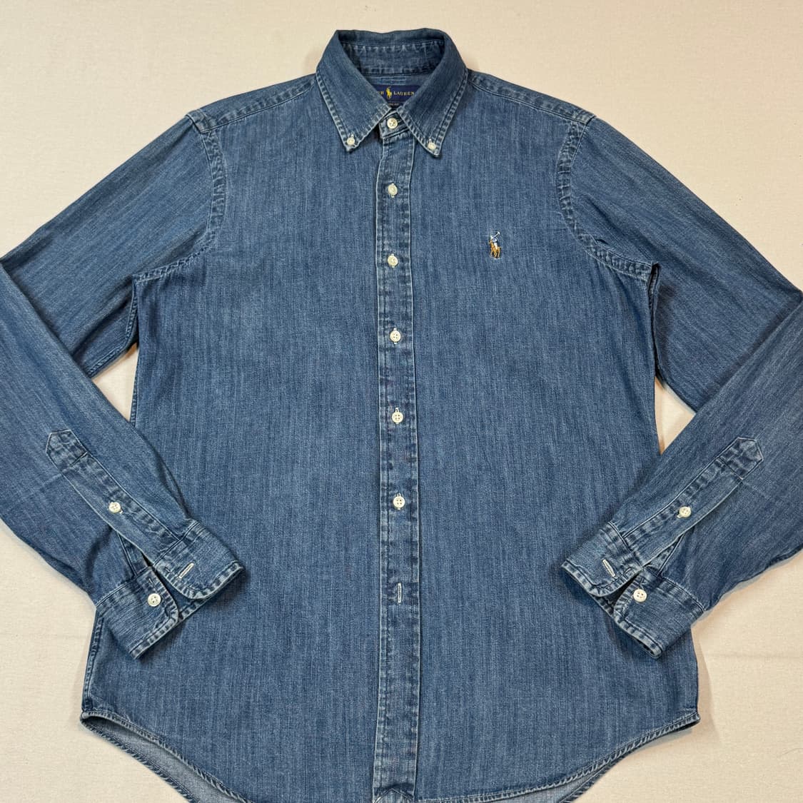 S) 폴로 랄프로렌 클래식핏 청 데님 셔츠 상품이미지2