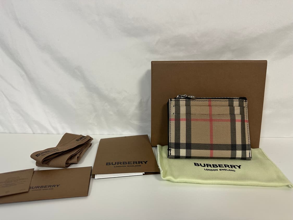 버버리 빈티지 체크 지퍼 카드지갑 (OS) 상품이미지1