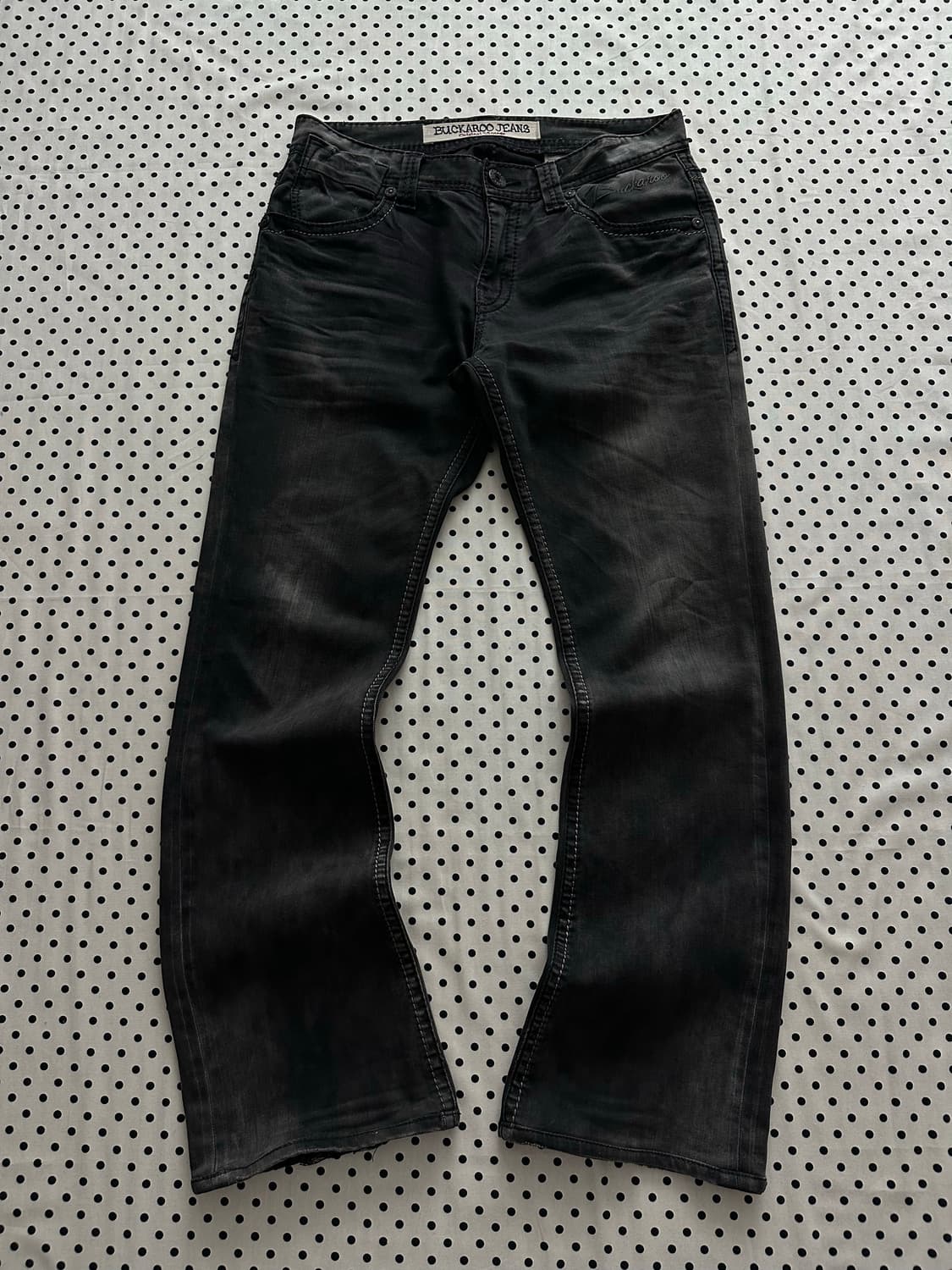 버커루 흑청 데님팬츠 상품이미지2