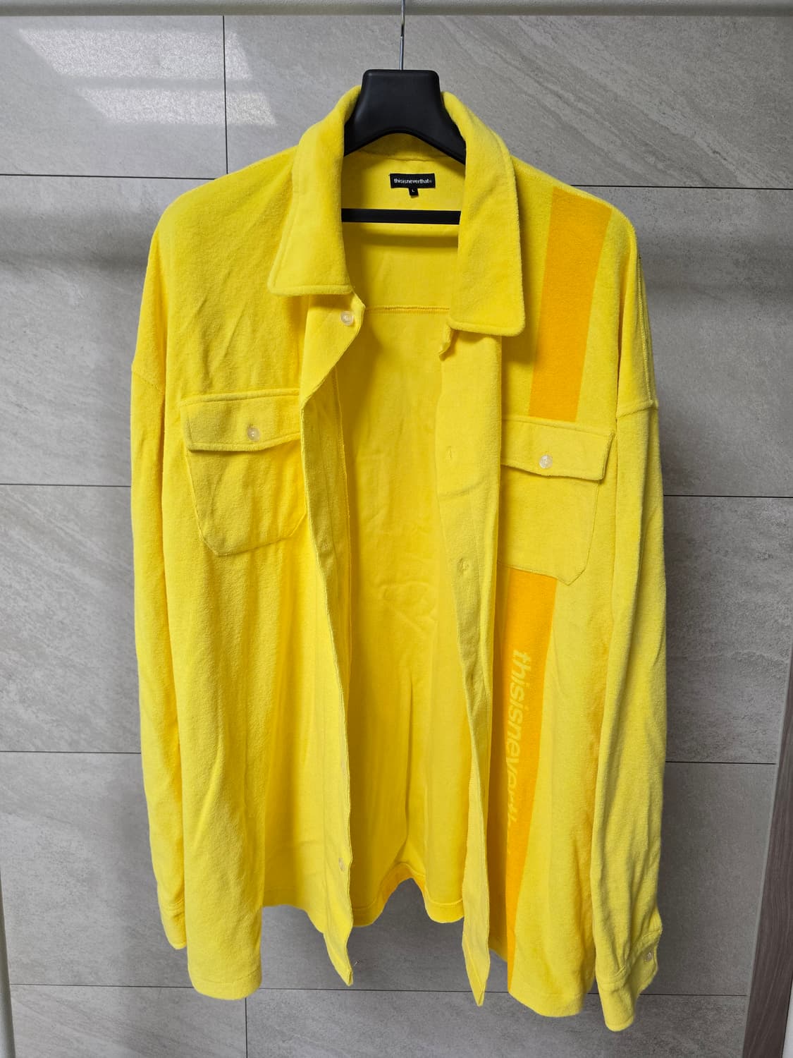 디스이즈네버댓 로고 옐로우 셔츠 XL 상품이미지1