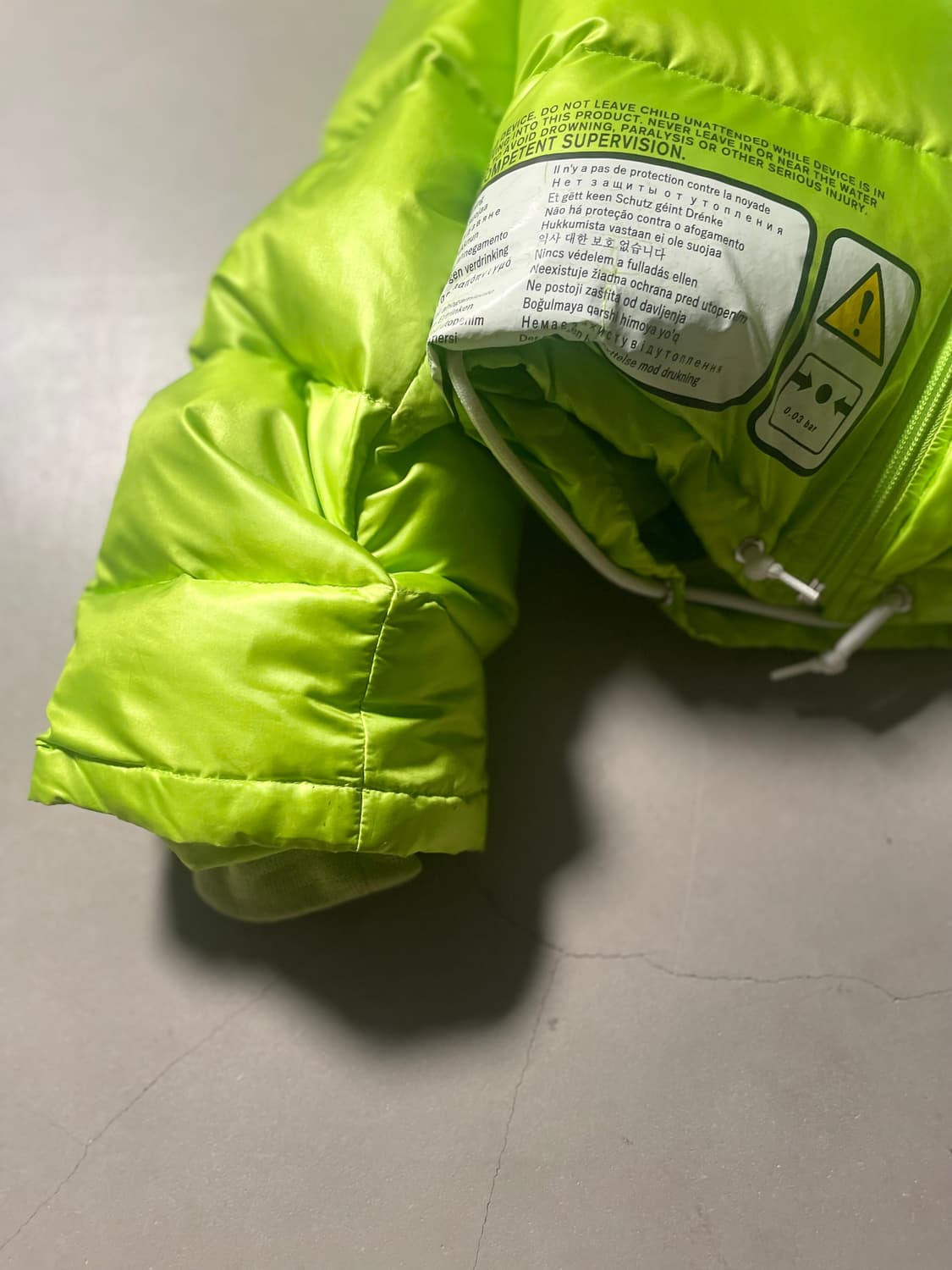 더블렛 Inflatable Down Jacket – Neon Green 상품이미지2