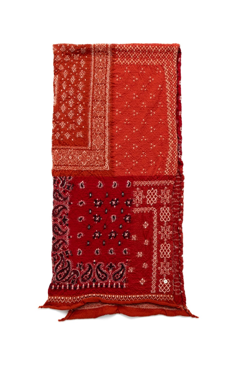 Kapital 패치워크 반다나 머플러 레드 상품이미지1