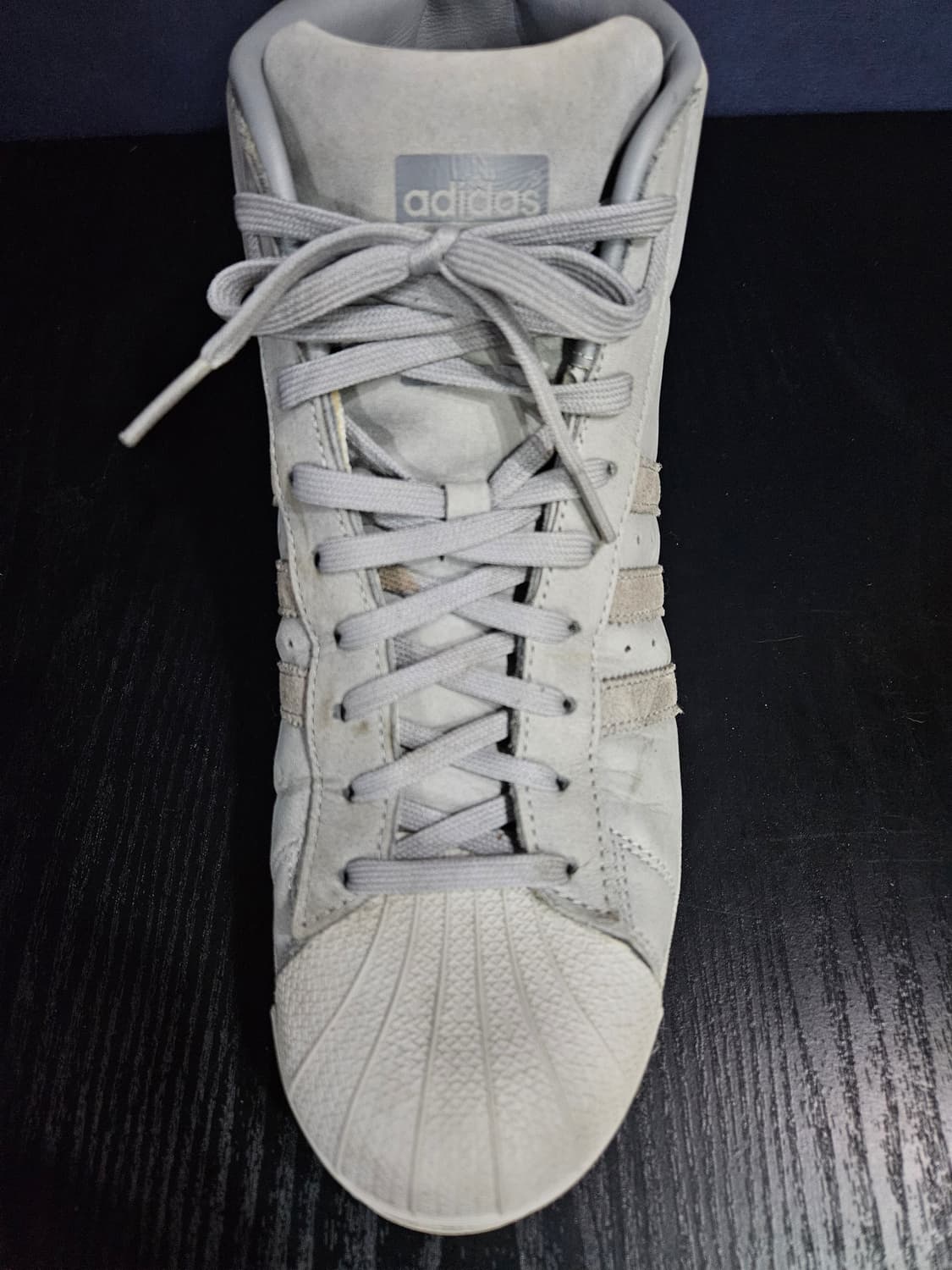 아디다스 슈퍼스타 그레이 남성 265~270 하이탑 상품이미지5