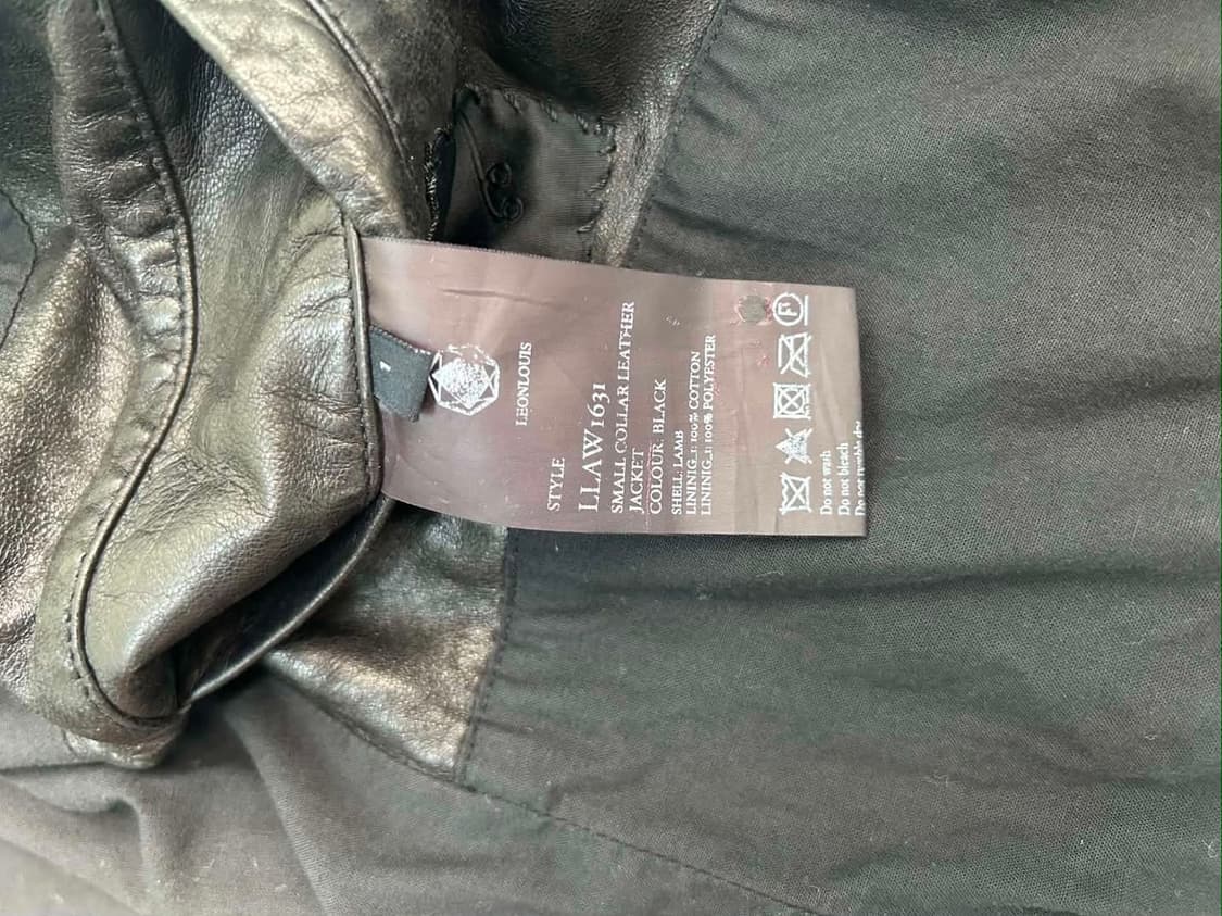 [1] Leon Louis Lambskin Leather 비대칭 하이넥  상품이미지6