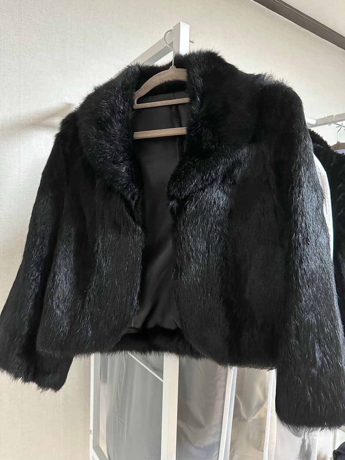 퍼 자켓 코트 토끼털 토끼털 래빗퍼 자켓 퍼 털 모피 코트 상품이미지6