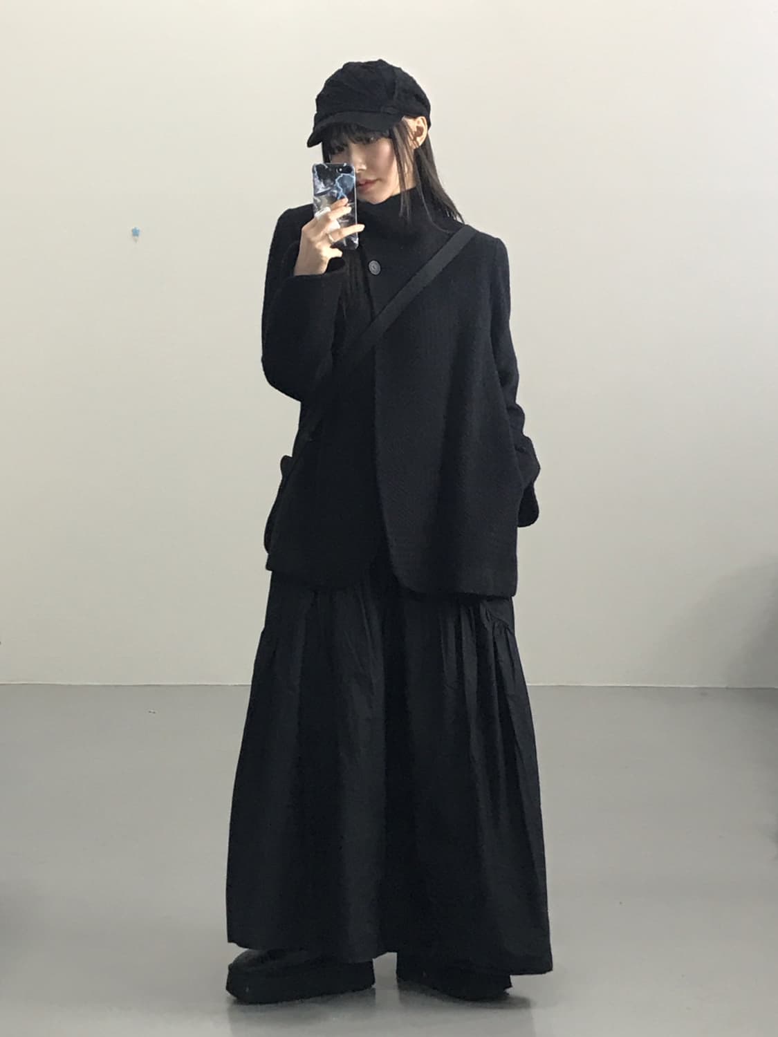 Jpn Black Tiered Maxi Long Skirt 상품이미지5