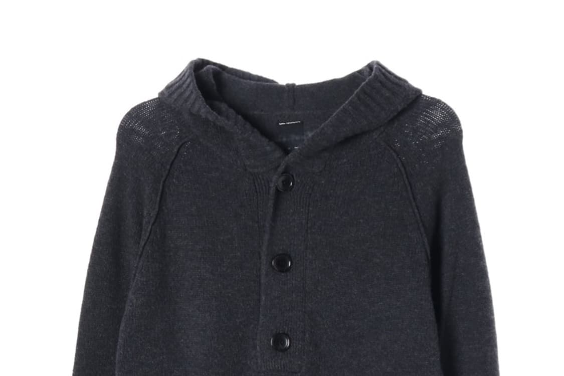 엠폴햄 울 혼방 버튼업 후드 니트 M 상품이미지3